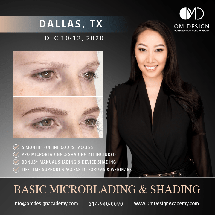 20201210 3Day DALLAS Microblading & Shading Training Course Om